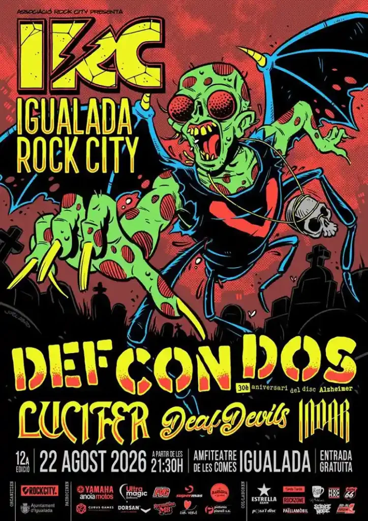 Igualada Rock City 2026 Cartel de la duodécima edición del Igualada Rock City