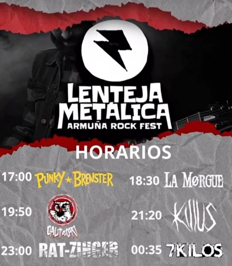 Horarios del Lenteja Metalica Armuña Rock Fest 2026 Horarios de la tercera edición del Lenteja Metalica Armuña Rock Fest