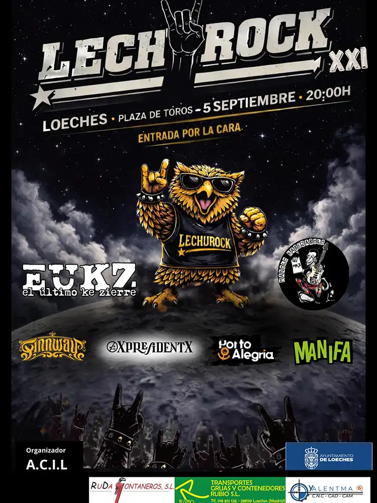 Lechurock 2026 Cartel de la vigésimo primera edición del Lechurock