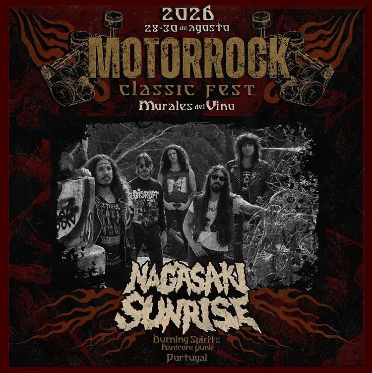 Nagasaki Sunrise Motorrock Classic Fest 2026 Cartel del Nagasaki Sunrise Motorrock Classic Fest 2026