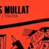 Bold orange poster with black outlined illustration of machinery and a skeletal figure; text reads 'GOS MOLLAT seny i rauxa'
