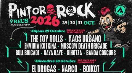 Cartel por días del PintorRock 2026