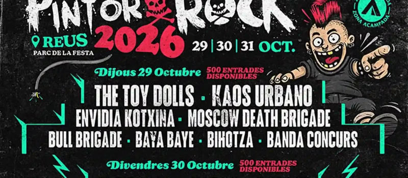Cartel por días del PintorRock 2026